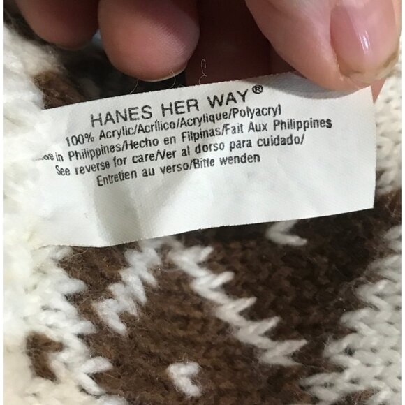 Hanes Her Way Argyle Pattern Scarf With Fringe Acrylic Polyacrylic Blend - Picture 4 of 6